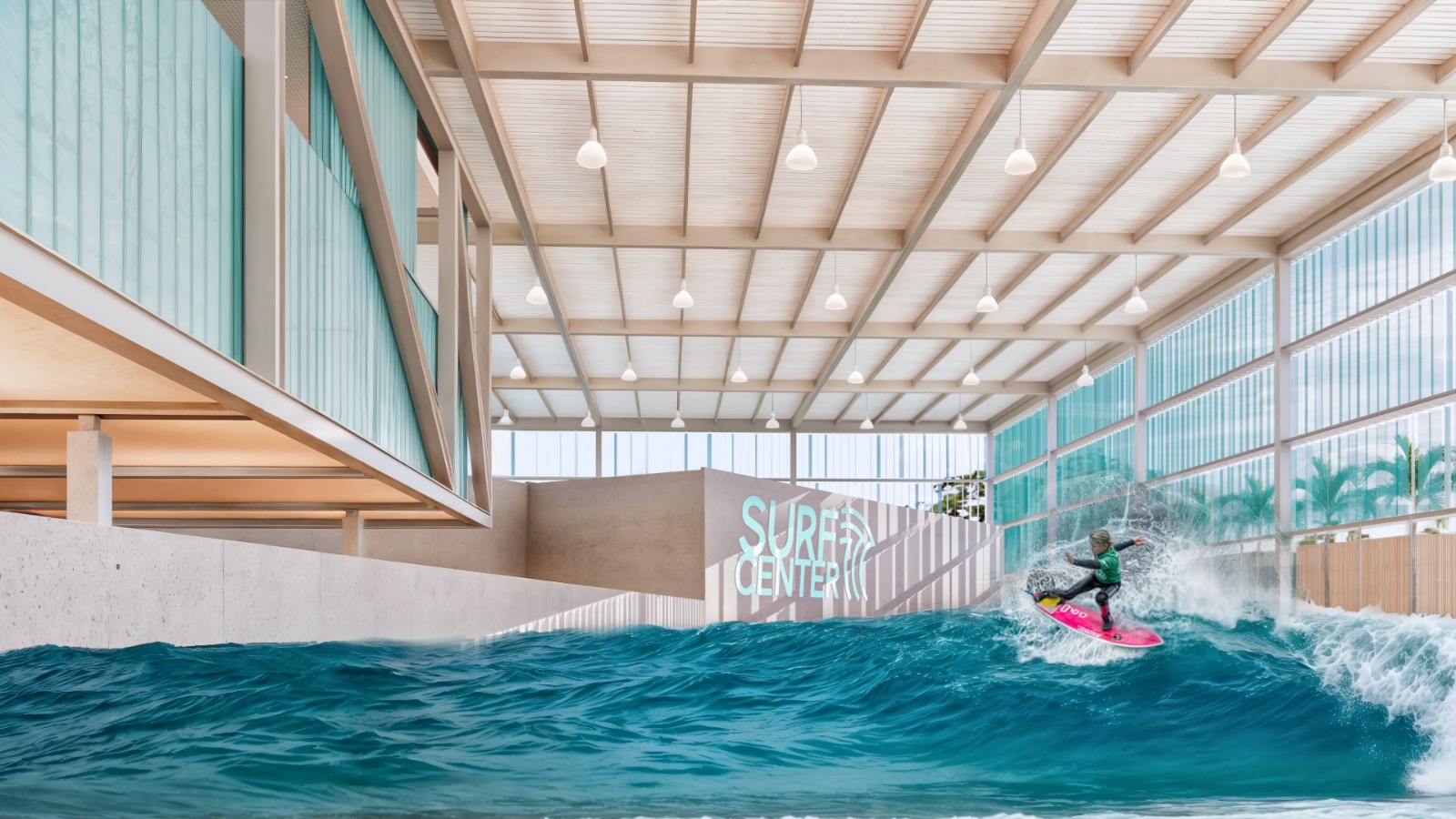 Piscina de ondas indoor Surf Center Ribeirão Preto · ondas até 1,80m de face