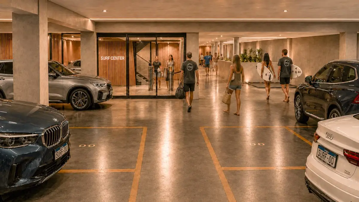 Estacionamento do projeto Surf Center São Paulo